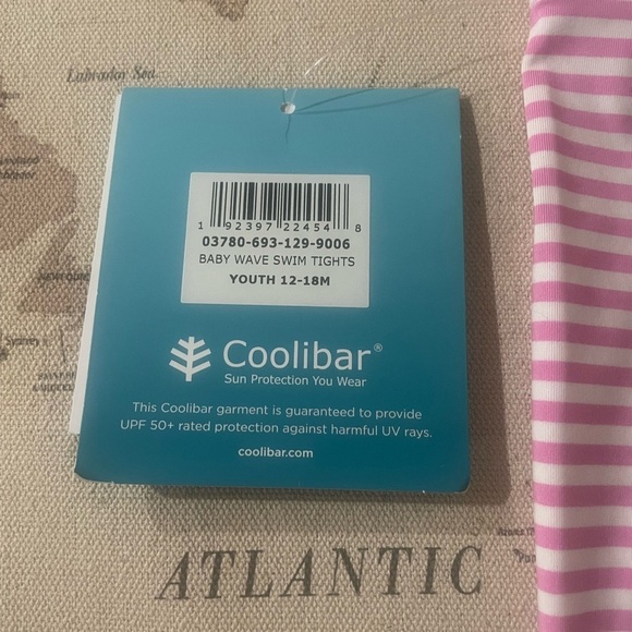 🆕Coolibar Pink Striped Baby Wave Swim Tights NWT 12-18Mo - Picture 6 of 8